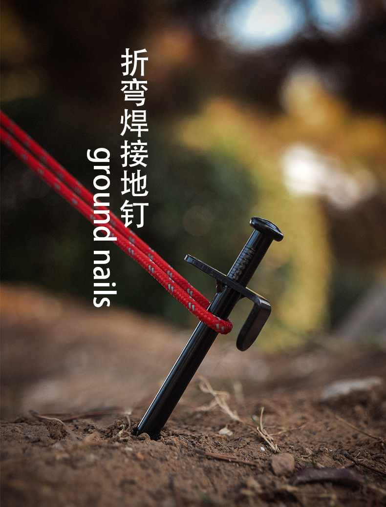 Cheap Goat Tents Outdoor camping tent fixed ground nail ceiling cast steel wind rope nail metal beach high strength thick nail   